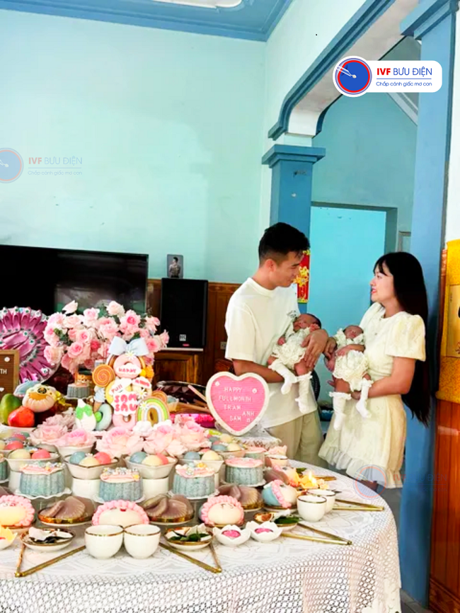3 năm mong con, gia đình trẻ trở về Việt Nam IVF thành công tại IVF Bưu điện, đón hai cô con gái