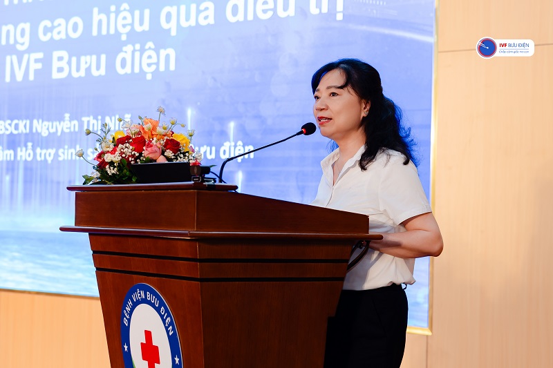 BSCKI Nguyễn Thị Nhã – Giám đốc Trung tâm Hỗ trợ sinh sản – nhấn mạnh tầm quan trọng của việc không ngừng cập nhật kiến thức