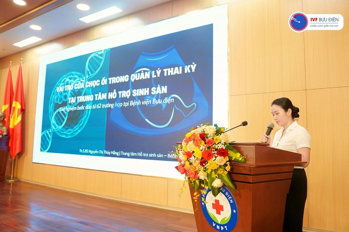 ThS.BS Nguyễn Thị Thúy Hằng đã tổng kết kết quả chọc ối tại Đơn vị Chẩn đoán trước sinh