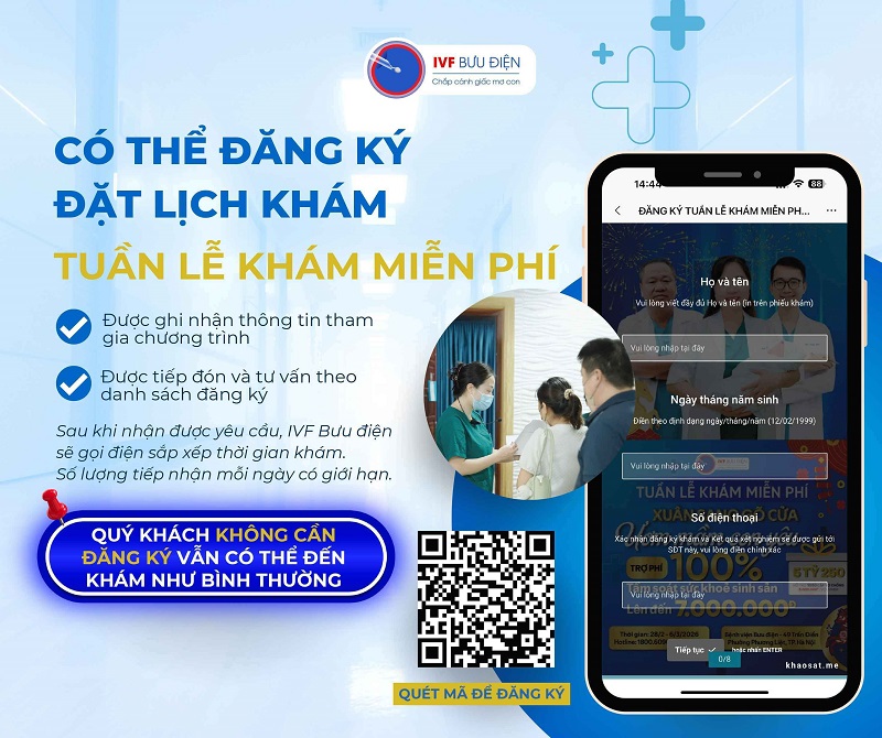 IVF Bưu điện mở link đăng ký đặt lịch trước Tuần lễ khám miễn phí