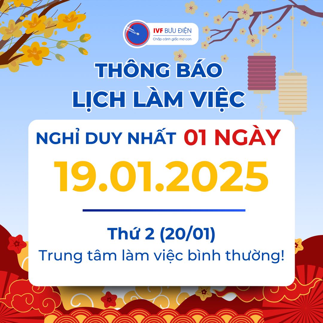 Thông báo lịch làm việc ngày 19/01/2025