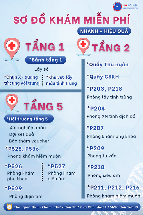 ĐẾN KHÁM LÀ BIẾT NGAY – LỘ TRÌNH KHÁM MIỄN PHÍ 2026 NHANH & HIỆU QUẢ TẠI IVF BƯU ĐIỆN