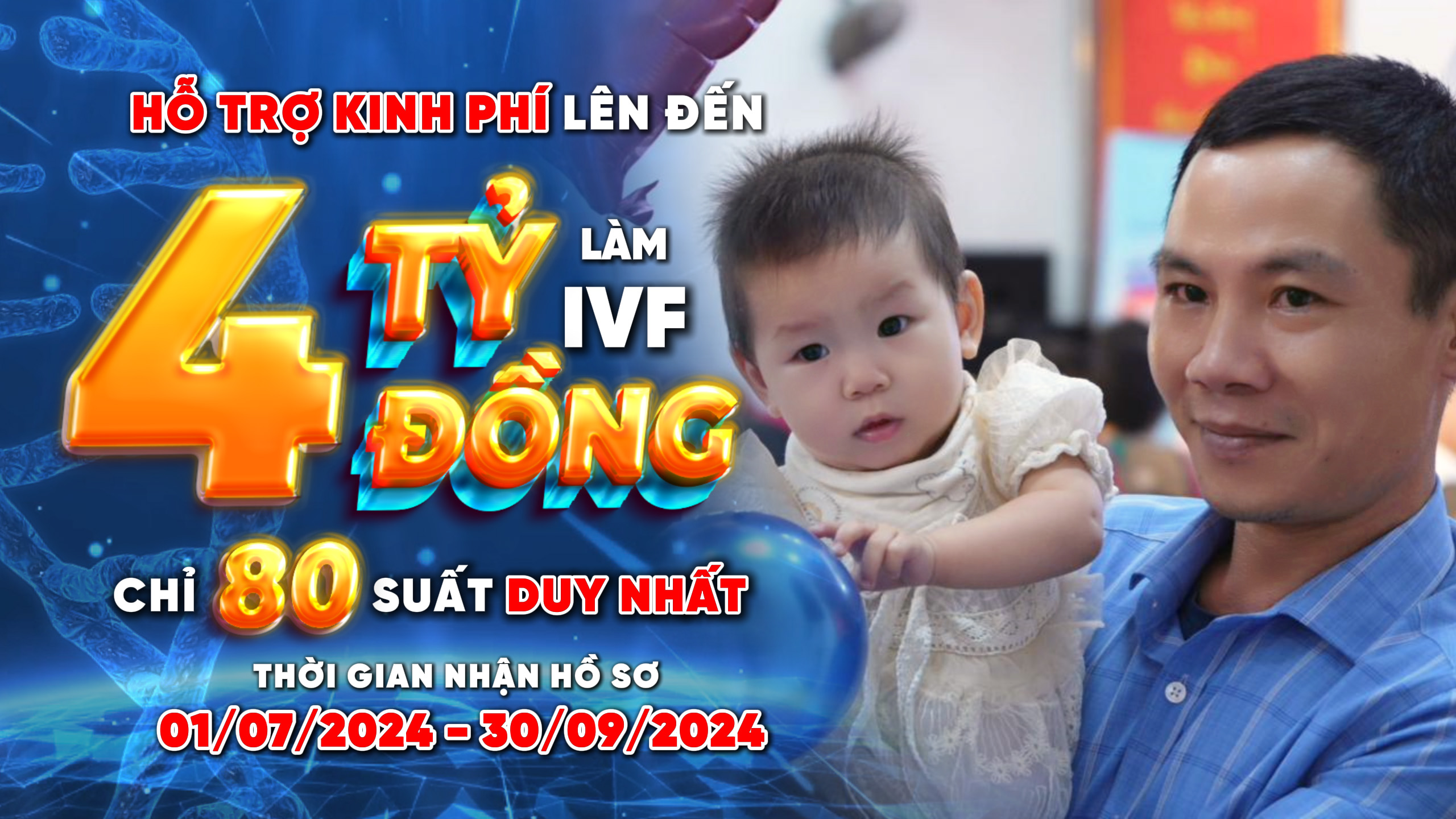 HỖ TRỢ KINH PHÍ LÊN ĐẾN 4 TỶ ĐỒNG THỰC HIỆN IVF – TIN VUI CHO CÁC CẶP VỢ CHỒNG MONG CON