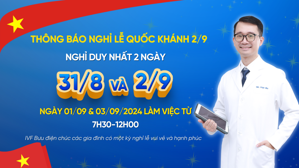 THÔNG BÁO LỊCH NGHỈ LỄ QUỐC KHÁNH 2/9 | IVF BƯU ĐIỆN