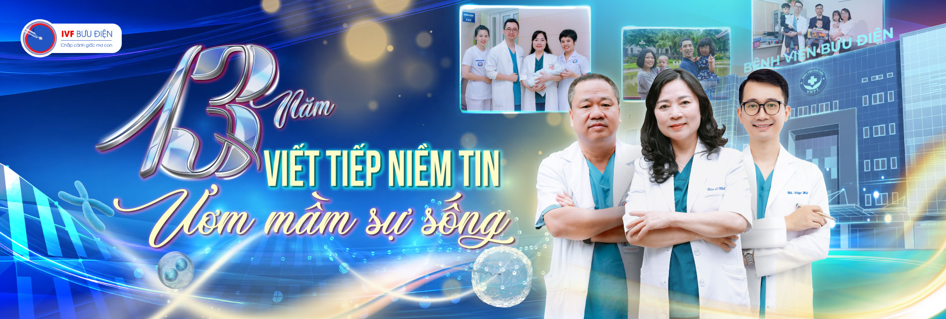 Sinh nhật 13 năm IVF Bưu điện