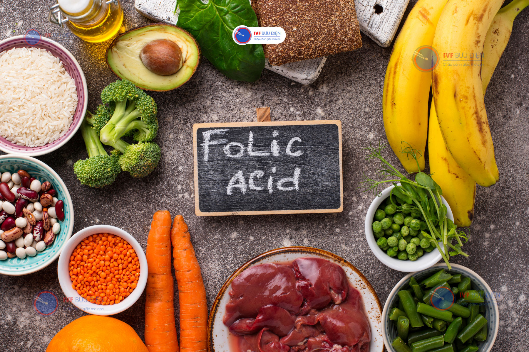 Acid folic là chất quan trọng, có tác dụng lớn nhất là chống dị tật thai nhi