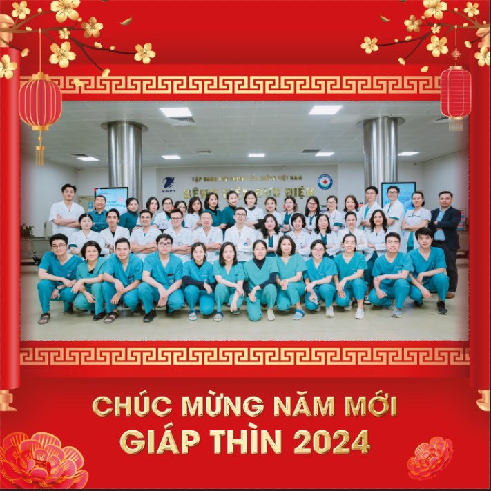 Hình ảnh các bác sĩ IVF Bưu điện chúc bạn năm mới Giáp Thìn 2024 nhiều bình an