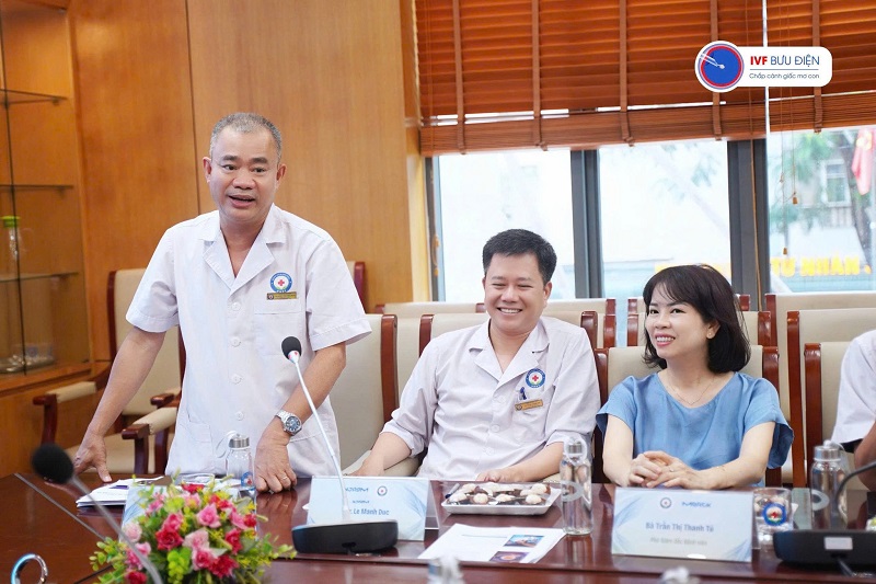 TTƯT. ThS.BSCKII Trần Hùng Mạnh – Bí thư Đảng ủy, Chủ tịch Hội đồng Quản lý, Giám đốc Bệnh viện Bưu điện phát biểu bế mạc Hội thảo Khoa học
