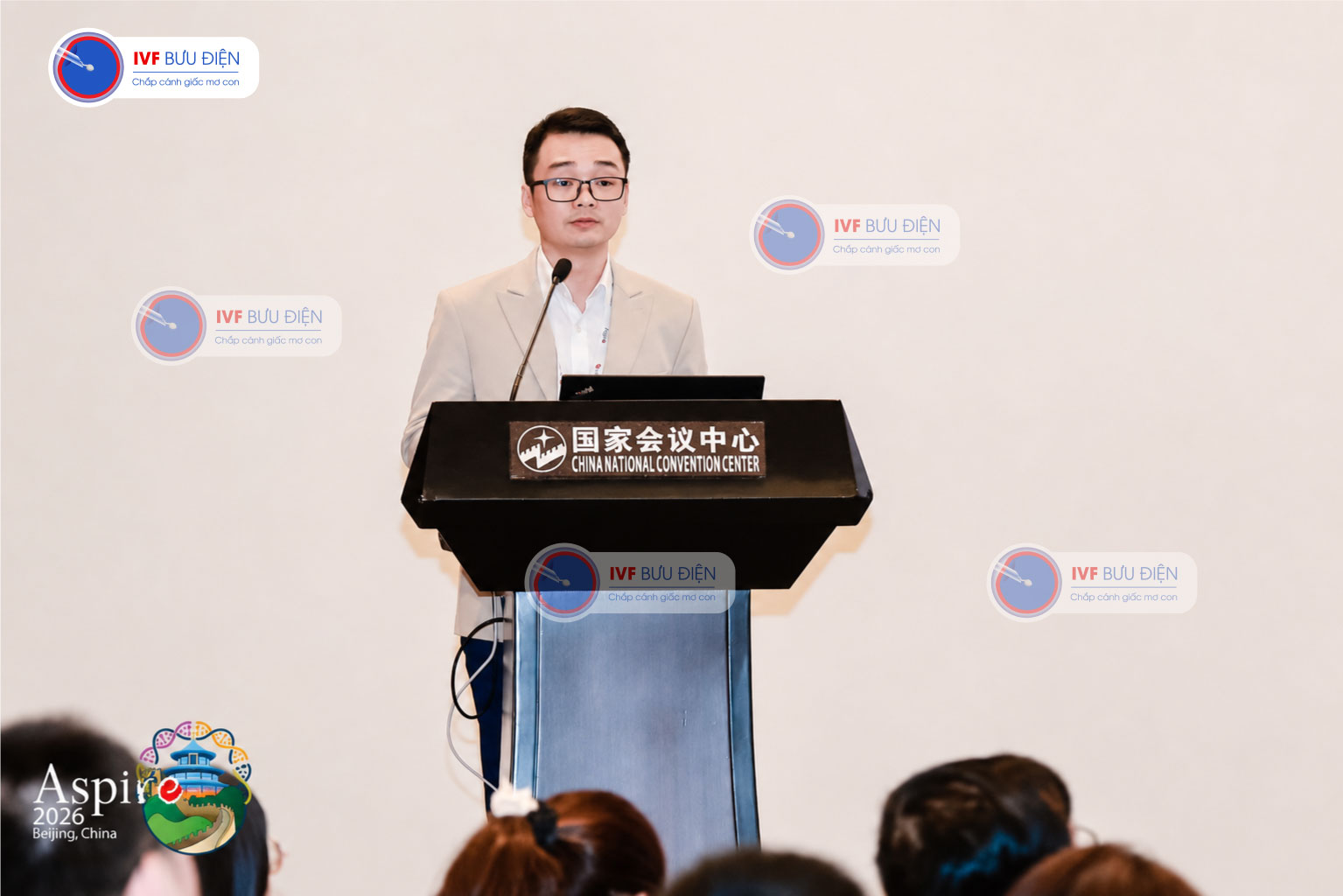 ThS. Nguyễn Khắc Sinh - chuyên viên phôi học tại IVF Bưu điện trình bày báo cáo khoa học tại ASPIRE 2026 ở Bắc Kinh (Trung Quốc)
